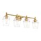 Designers Fountain Summer Jazz 32 in. 4-Light Brushed Gold Vanity Light with Clear Glass Shades for Bathrooms D310M-4B-BG - alternate 8